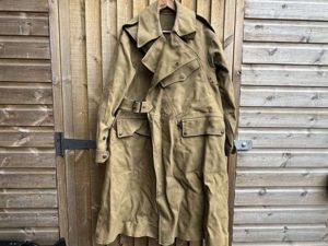 43) Excellent Original WW2 British Dispatch Riders Waterproof Overcoat 1943
