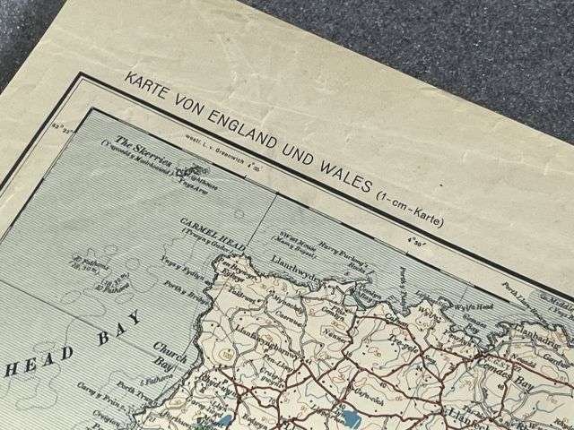 67) Good Original WW2 German Army Map of Caernarvon Operation Sealion Planned Invasion of Britain 1940 — image 11