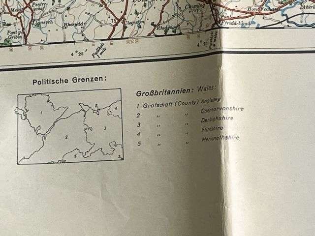 67) Good Original WW2 German Army Map of Caernarvon Operation Sealion Planned Invasion of Britain 1940 — image 6