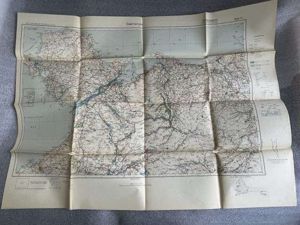 67) Good Original WW2 German Army Map of Caernarvon Operation …