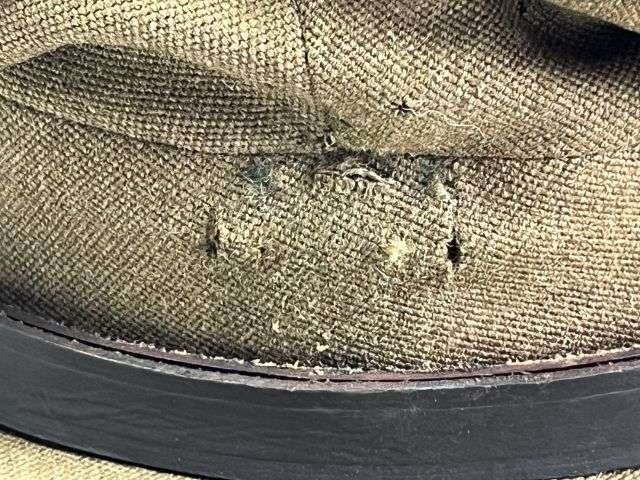 70) Good Original 1950s British Army Officers Peaked Cap In a Good Size 7 1/4 But Showing Some Moth Damage — image 10