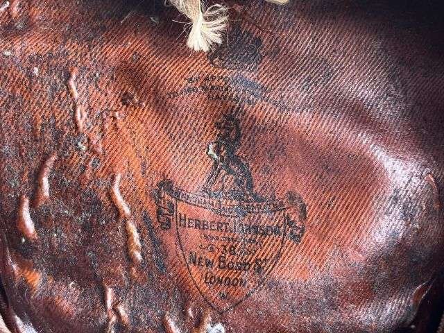 70) Good Original 1950s British Army Officers Peaked Cap In a Good Size 7 1/4 But Showing Some Moth Damage — image 2