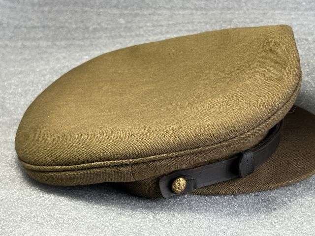 70) Good Original 1950s British Army Officers Peaked Cap In a Good Size 7 1/4 But Showing Some Moth Damage — image 4