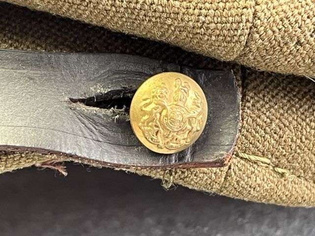 70) Good Original 1950s British Army Officers Peaked Cap In a Good Size 7 1/4 But Showing Some Moth Damage — image 7
