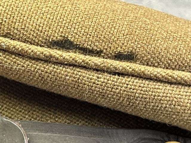 70) Good Original 1950s British Army Officers Peaked Cap In a Good Size 7 1/4 But Showing Some Moth Damage — image 8