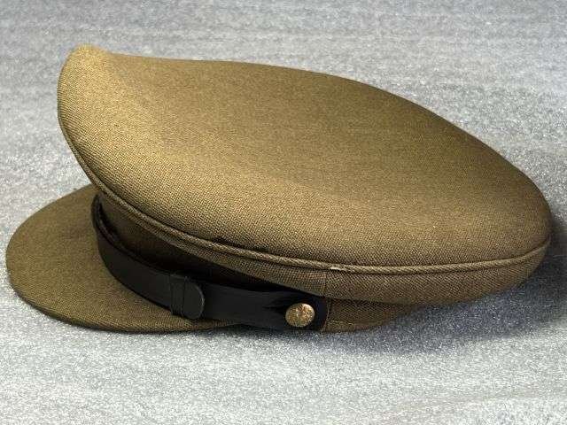 70) Good Original 1950s British Army Officers Peaked Cap In a Good Size 7 1/4 But Showing Some Moth Damage — image 9