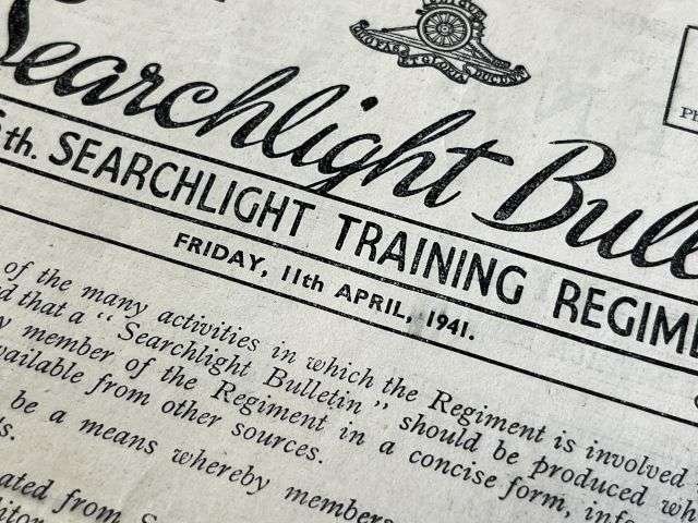 75) Original Early WW2 Searchlight Bulletin Magazines 236th Searchlight Training Regiment RA. Issue No 1, 2 & 3 All April 1941 — image 9