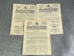 75) Original Early WW2 Searchlight Bulletin Magazines 236th Searchlight Training …