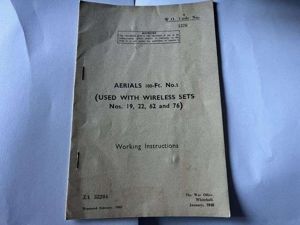 76) Original WW2 Era Pamphlet Aerials 100-Ft No5 Used With …