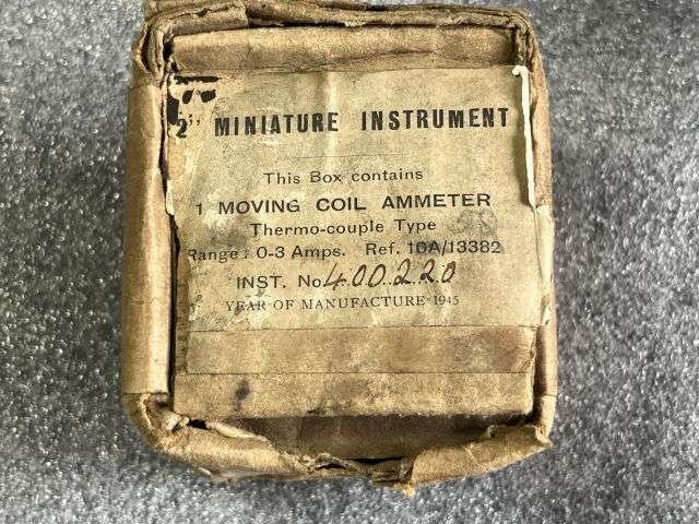 78) Original Boxed British Army Ammeter Moving Coil Type Amperes Gauge 1944 — image 5