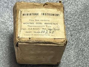 78) Original Boxed British Army Ammeter Moving Coil Type Amperes …