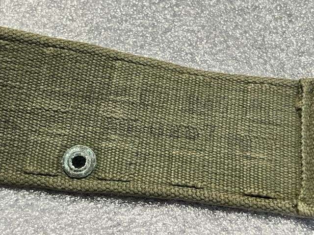 85) Good Original Used Late WW2 Dated 1944 Pat Webbing Waist Belt MECo 1945 — image 5