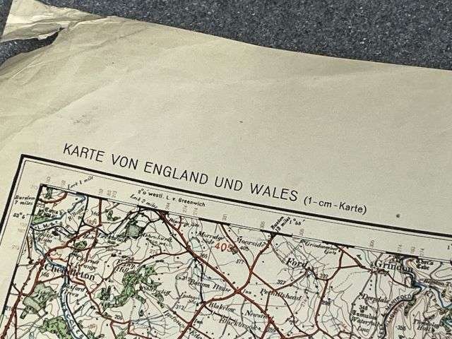 62) Good Original WW2 German Army Map of Nottingham Operation Sealion Planned Invasion of Britain 1940 — image 11