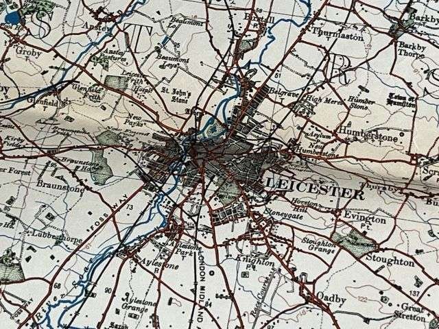 62) Good Original WW2 German Army Map of Nottingham Operation Sealion Planned Invasion of Britain 1940 — image 3