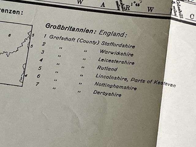 62) Good Original WW2 German Army Map of Nottingham Operation Sealion Planned Invasion of Britain 1940 — image 7