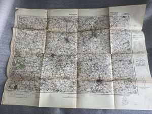 62) Good Original WW2 German Army Map of Nottingham Operation …