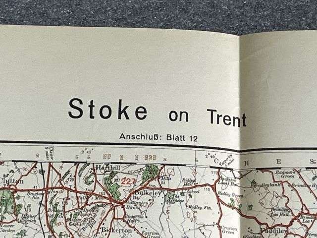 63) Good Original WW2 German Army Map of Stoke-On-Trent Operation Sealion Planned Invasion of Britain 1940 — image 10