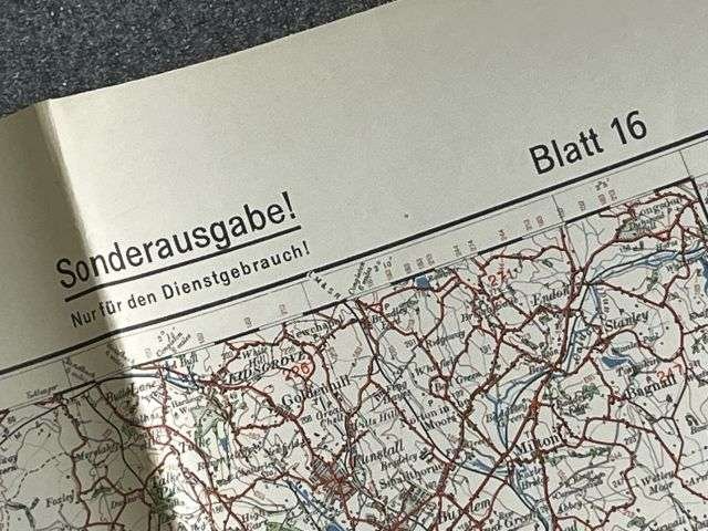 63) Good Original WW2 German Army Map of Stoke-On-Trent Operation Sealion Planned Invasion of Britain 1940 — image 9