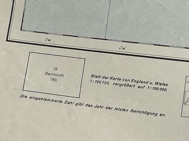 64) Good Original WW2 German Army Map of Barmouth Operation Sealion Planned Invasion of Britain 1940 — image 7