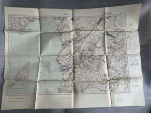 64) Good Original WW2 German Army Map of Barmouth Operation …
