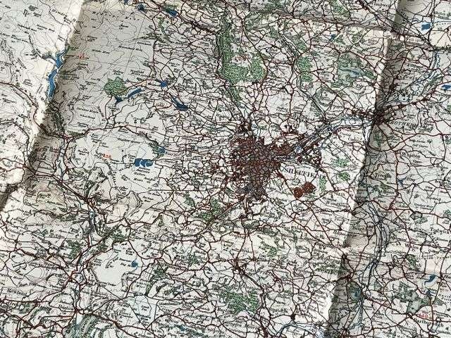 65) Good Original WW2 German Army Map of Sheffield Operation Sealion Planned Invasion of Britain 1940 — image 2