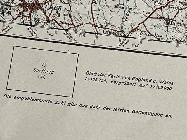 65) Good Original WW2 German Army Map of Sheffield Operation Sealion Planned Invasion of Britain 1940 — image 7