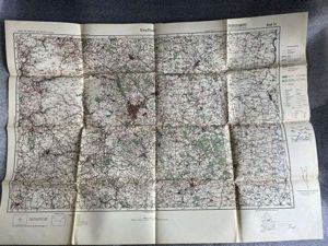 65) Good Original WW2 German Army Map of Sheffield Operation …