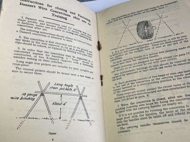 37) Original Military Training Pamphlet No 21B Construction of Dannert Concertina Wire Obstacles Instructions for Closing & Fastening (Provisional) 1939 — image 5