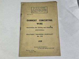 37) Original Military Training Pamphlet No 21B Construction of Dannert …