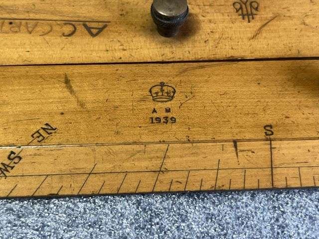 38) Nice Original WW2 RAF Navigators Air Ministry Marked Parallel Rule Dated 1939 — image 8