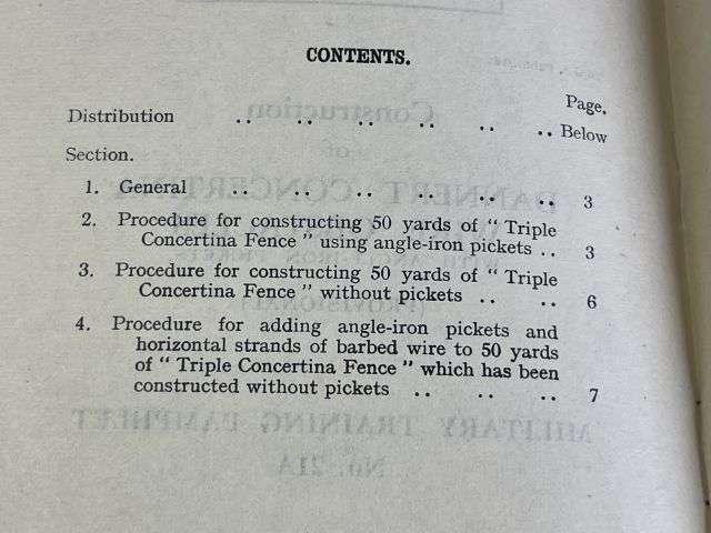 33) Original Military Training Pamphlet No 21A Construction of Dannert Concertina Wire Obstacles With Angle Iron Pickets (Provisional) 1939 — image 4