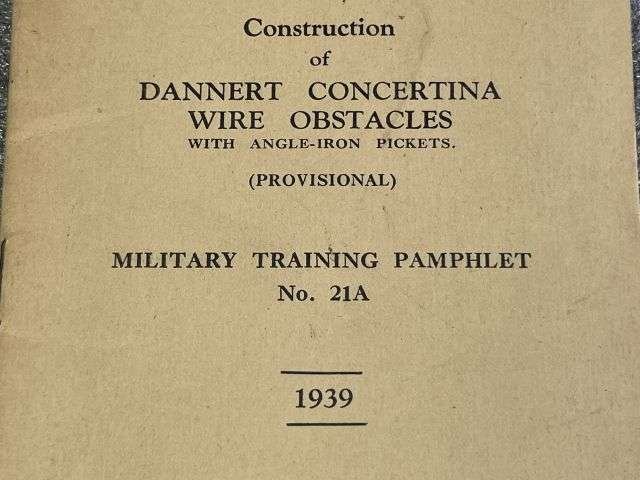 33) Original Military Training Pamphlet No 21A Construction of Dannert Concertina Wire Obstacles With Angle Iron Pickets (Provisional) 1939 — image 5