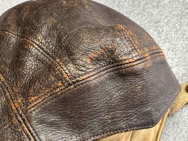 26) Excellent Original Late War Early Post WW2 RAF Late Pattern C-Type Flying Helmet 22C/880 Large Size 4 — image 11