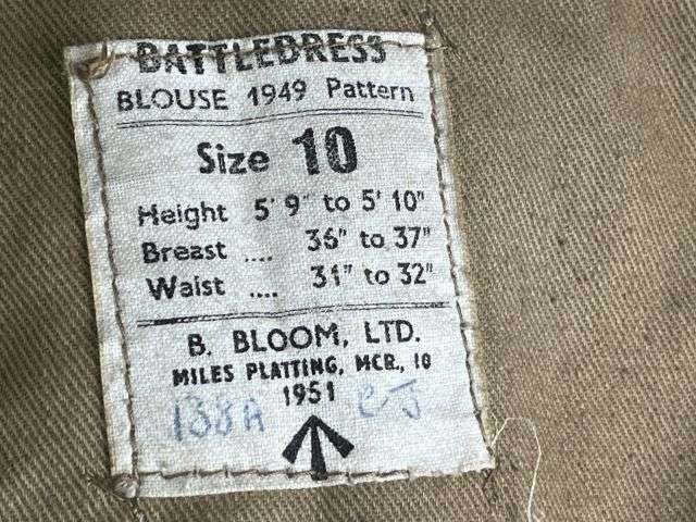 28) Good Original Officers 1949 Pattern Battledress Blouse With Original RADC Insignia Dated 1951 — image 12
