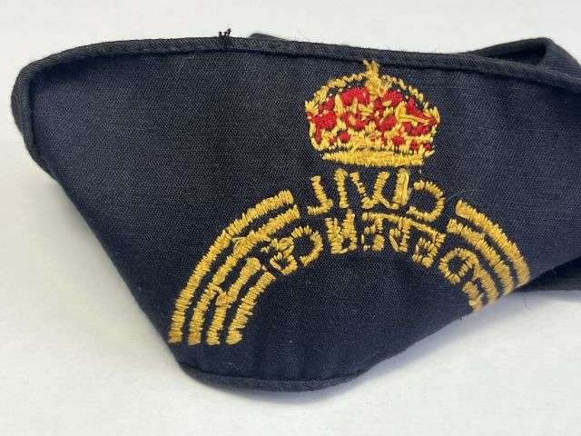 30) Excellent Original WW2 British Home Front Hand Embroidered Civil Defence Issue Armlet — image 3