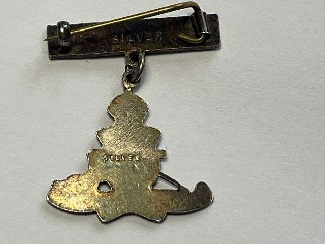 21) Good Original WW1 WW2 Silver Enamelled Sweetheart Brooch to The Royal Artillery — image 4