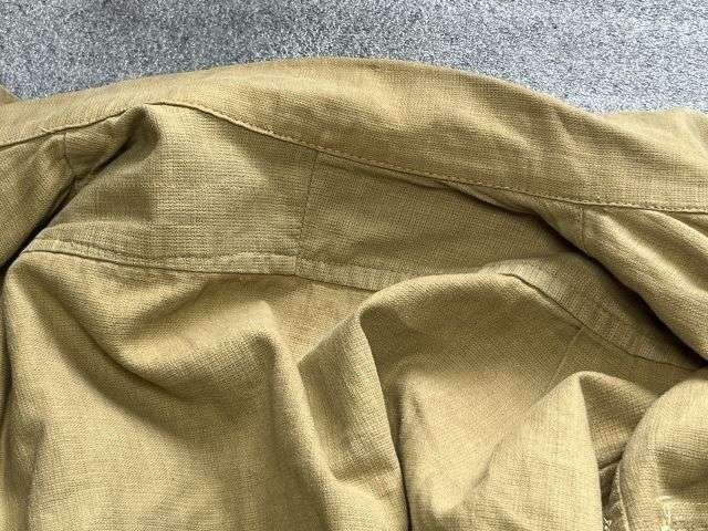1) Excellent Clean Original WW2 Indian Made British Army Khaki Aertex Bush Jacket Dated 1943 — image 12