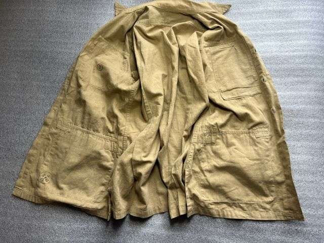 1) Excellent Clean Original WW2 Indian Made British Army Khaki Aertex Bush Jacket Dated 1943 — image 13