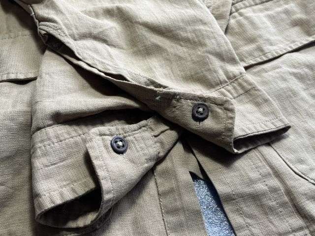 1) Excellent Clean Original WW2 Indian Made British Army Khaki Aertex Bush Jacket Dated 1943 — image 6