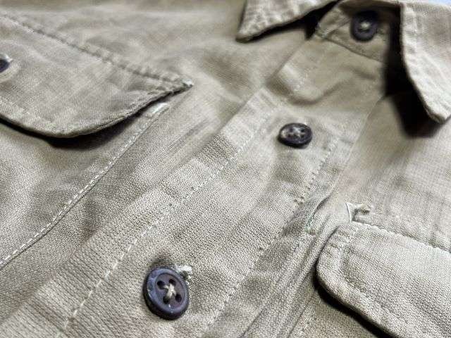 1) Excellent Clean Original WW2 Indian Made British Army Khaki Aertex Bush Jacket Dated 1943 — image 7