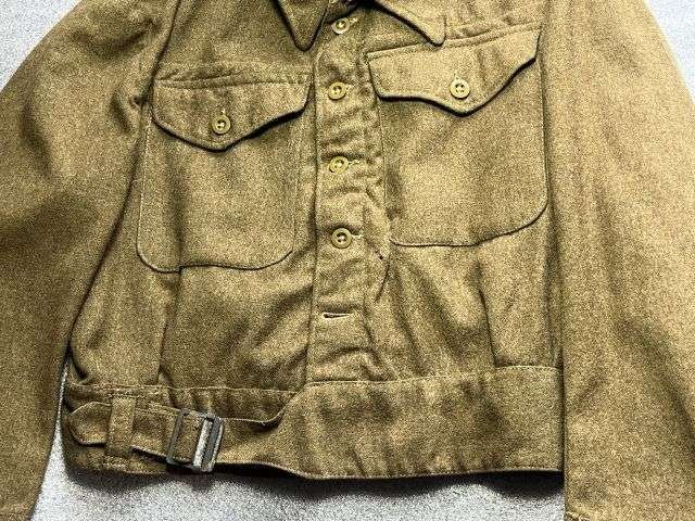 2) Good Original WW2 British Army 1940 Pattern Battledress Blouse Dated 1945 Some Repairs — image 13