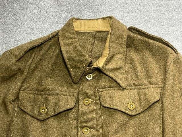2) Good Original WW2 British Army 1940 Pattern Battledress Blouse Dated 1945 Some Repairs — image 14