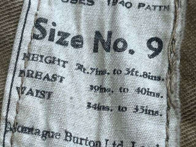 2) Good Original WW2 British Army 1940 Pattern Battledress Blouse Dated 1945 Some Repairs — image 17