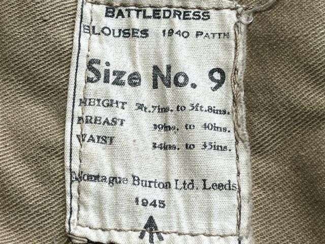 2) Good Original WW2 British Army 1940 Pattern Battledress Blouse Dated 1945 Some Repairs — image 18