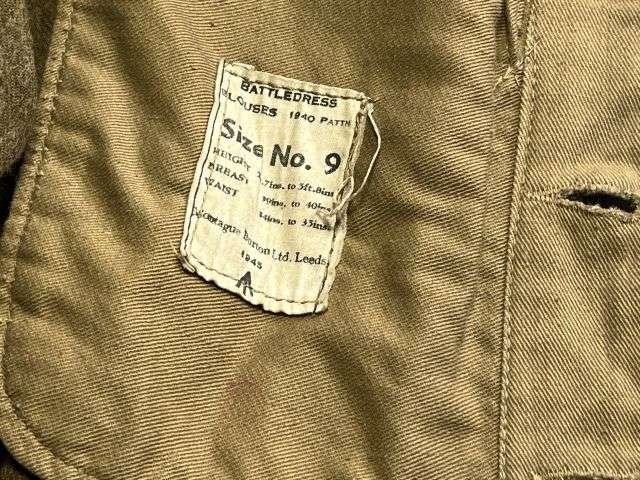 2) Good Original WW2 British Army 1940 Pattern Battledress Blouse Dated 1945 Some Repairs — image 19