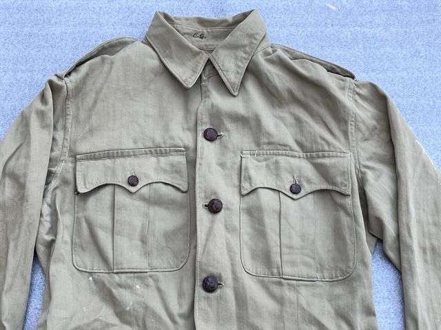 88) Original 1930s-WW2 British Army Officers Private Purchase KD Bush Jacket. Some Dirt & Marks — image 13