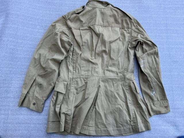 88) Original 1930s-WW2 British Army Officers Private Purchase KD Bush Jacket. Some Dirt & Marks — image 4