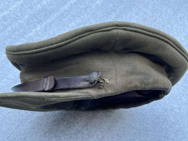 89) Very Tatty Well Used Original WW2 British Army Officers Peaked Cap Ex POW — image 11