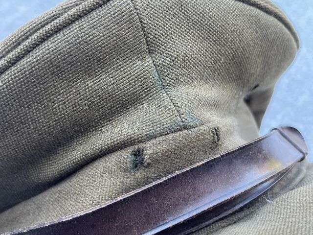 89) Very Tatty Well Used Original WW2 British Army Officers Peaked Cap Ex POW — image 17