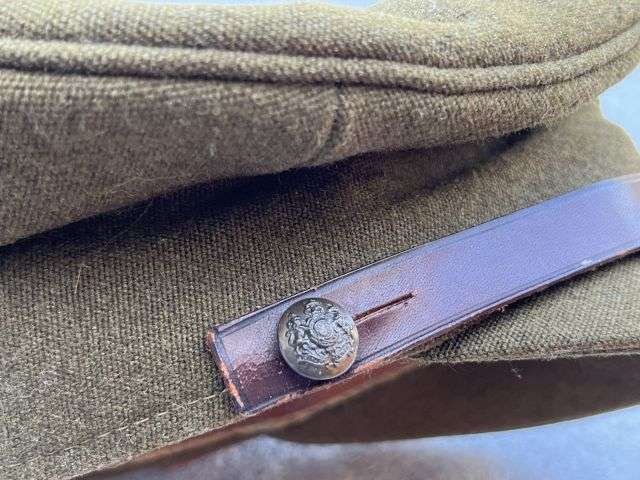 105) Excellent Clean Original WW2 British Army Officers Peaked Cap — image 5